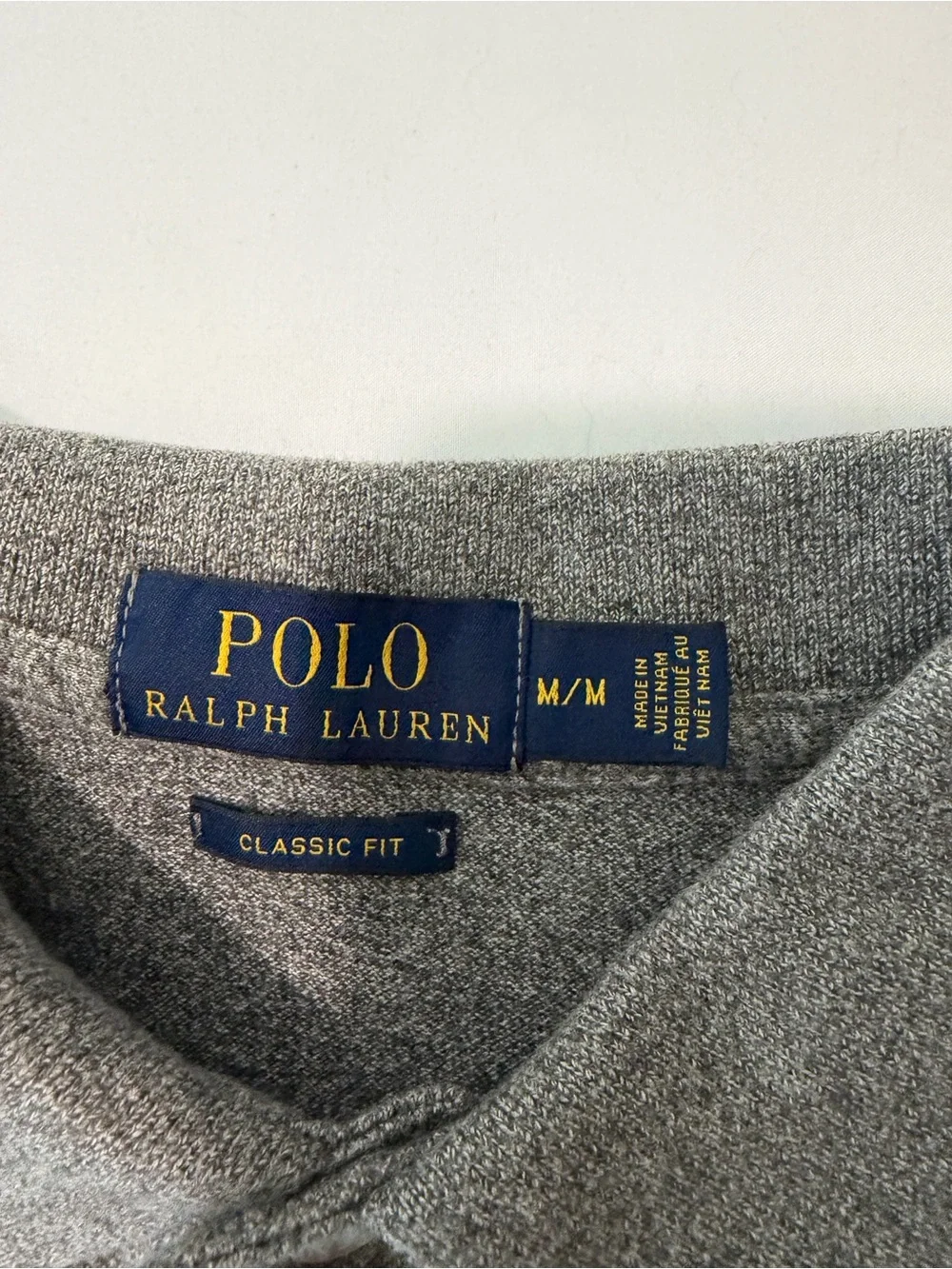 Polo Ralph Lauren Classic Fit Gray Men's Polo Shirt M Short Sleeve Cotton M